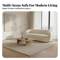 Cream design Curved sectional Couch Designer Look Curved sectional Sofa Minimalist Aesthetic Living Room Furniture adaptable Layouts for Apartment Dwellers, Business Owners, Interior Designers, Reception Area, spa, Bedroom