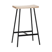 Nordic & design Saddle Seat High Stool Modern Minimalist Design Saddle Seat pubtool With Footrest Bar Chair Sturdy Construction for Adults, homeowners, Interior Designers, Counter, Cafe, Kitchen Island, Dining Room