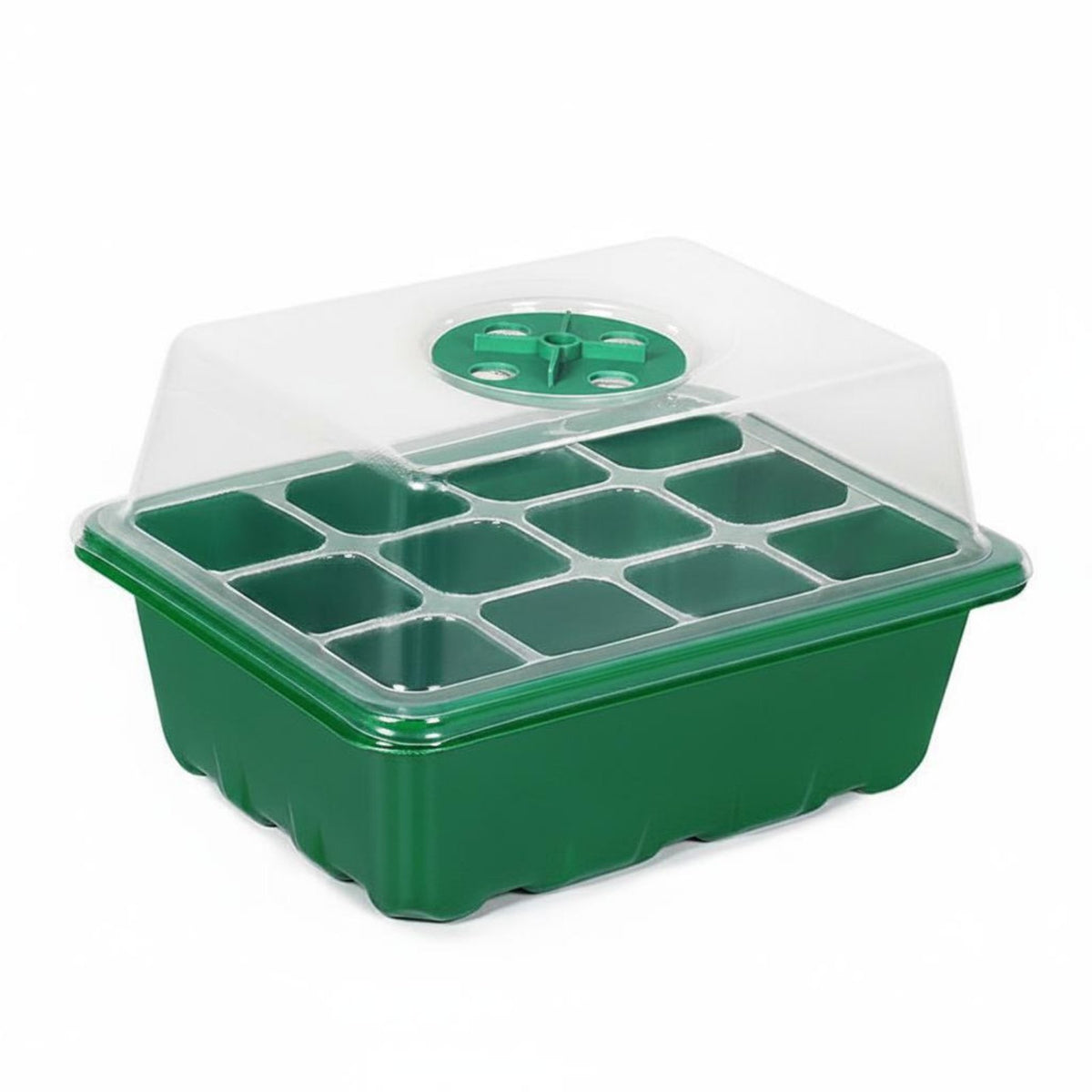 3 Pieces Vented Lid 12 Cell Tray Reusable 6 Cell Tray Sturdy Plastic Seedling Starter Kit for Plant Nursery