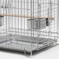 Bird Cage with Pull-out Tray Stainless Steel Hanging Bird Cage Easy to Clean Birdcage for Budgies, Finches