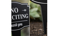 No Soliciting Sign with Stake Weatherproof No Soliciting Sign Decorative