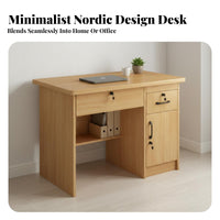 Computer Desk Sturdy and Stable Computer Desk with Storage Spacious Desktop PC Laptop Workstation for Students, Professionals, Bedroom, Living Room