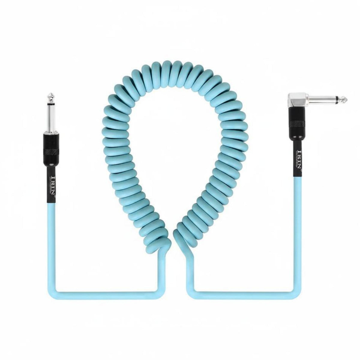 Coiled Bass Guitar Cable Good Conductivity 1/4 Inch Audio Audio Cable Crystal Clear Sound Curly Instrument Cord for Stage Performance, Band Rehearsal