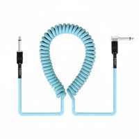 Coiled Bass Guitar Cable Good Conductivity 1/4 Inch Audio Audio Cable Crystal Clear Sound Curly Instrument Cord for Stage Performance, Band Rehearsal
