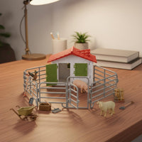 Farm Animal Playset Creative Barnyard Figure Set Educational Barnyard Playset for Playroom