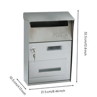 Wall-Mounted Mailbox with Lock Secure Wall-Mounted Mailbox Commercial-Grade Hardware for Landlords, Villa, Entryway, Entry Gate