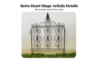 Wrought Iron Fence Expandable Garden Barrier Weather Resistant for Walkway