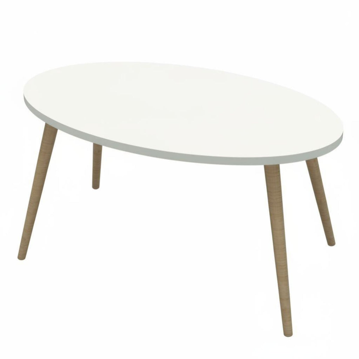 Nordic Design Oval End Table Minimalist Design Oval Accent Table Space-Saving Household Furniture Multi-Room Use for Apartment Dwellers, Homeowners, Students, Bedroom, Small Areas, Office, Entryway