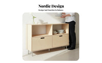 Multi-Tier swing-up door Cabinet Large Capacity Tiered swing-up door table Raised Base