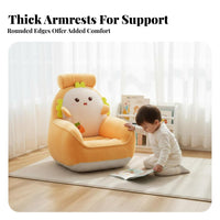 Cute Cartoon Design creatureShaped kids' Lounger Supportive restrest Floor Chair Soft and Comfortable children's Furniture Lightweight for Toddlers, Preschoolers, Girls, Playroom, Relaxing, Living Room, storytime corner