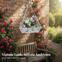 Wire Frame Hanging planter Vintage and aesthetic Garden Supply Indoor & exteriordoor Use