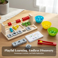 Early Education Wooden Abacus Calculation Rack Educational Gift Wooden Abacus Fine Manual Skill Development for Toddlers, Classroom, Daycare