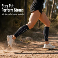 JKN Professional Compression Calf Sleeves for Sports - Thin, Breathable, Quick-Dry Leg Support for Running, Cycling, Tennis