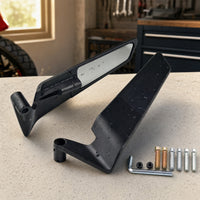 Matte Black Blade Motorcycle Mirror Adjustable Motorcycle Rearview Mirror Sleek Sturdy for Handlebars