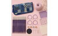 Patchwork Pattern Interchangeable Circular Knitting Flexible Cables Circular Knitting Needle Set Heart-Shaped Tools Metal Needle Tips