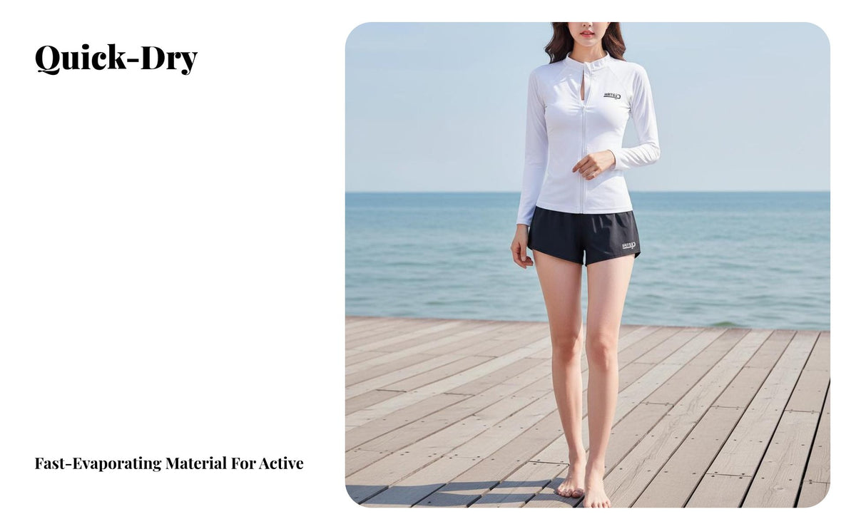 Full Figure Sun Protection Aquatic Suit Quick-Drying Long Sleeve Aquatic Suit Long Sleeve Two Piece Aquatic Suit Breathable