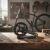 Single Chainring Crankset Aluminum Alloy Crankset with 38T Chainring 170mm Crank Set for Mountain Bikers