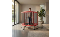 Handrail Kids Indoor Trampoline 360° Enclosure Jumping Frame for Children, Indoors