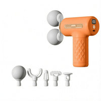 100-Level Adjustment Two-headHead Massage Type-C Charging Handheld Fascia Massager Digital Display Hand-gripGrip Massager Adjustable Speed Levels