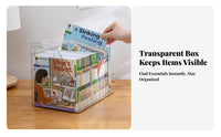 Rolling Book cart Clear View Design Desktop Storage Multi-Compartment
