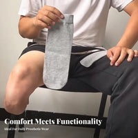 Pure Cotton Residual Limb Sock Thickened Below Knee Amputee Sock Breathable for Amputees