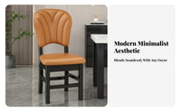 Cream aesthetic Upholstered rearrest Stool Modern Minimalist Design Dining Chair Fully Assembled Seating Furniture Easy to Assemble for Homeowners, Restaurant Owners, Interior Designers, Hotel, Living Room