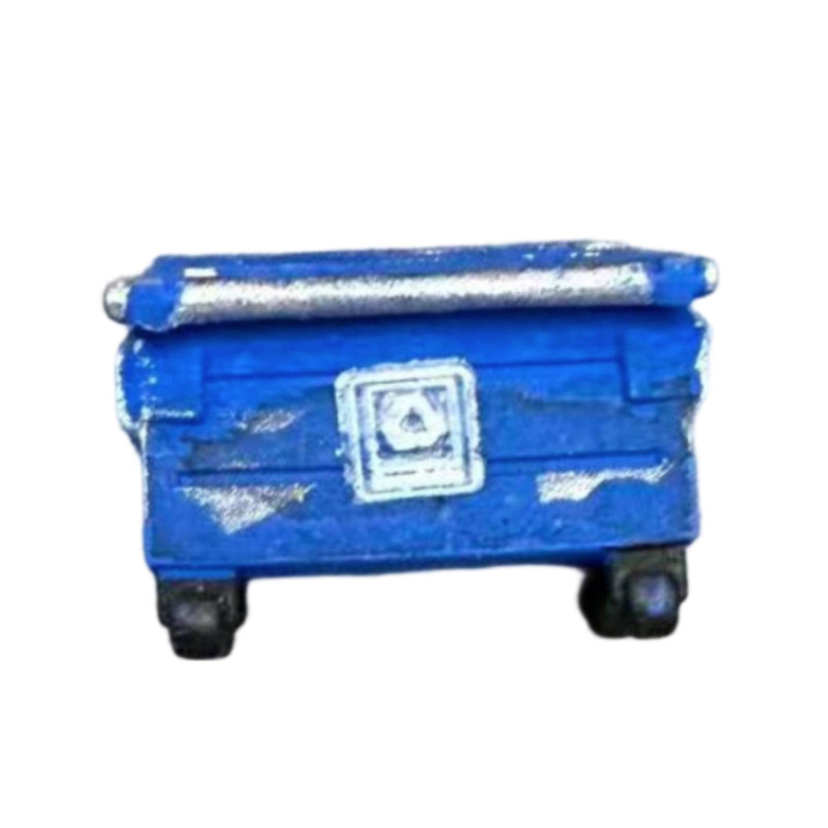 1/64 Miniature Trash Can Realistic Model Waste Bin with Wheels Small Diorama Accessory for Dioramas