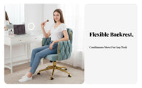 Elegant design Scalloped rear Task Chair Shell-Shaped rearrest Vanity Seat 360° rotate Seating Furniture Rolling Casters for Makeup lovers, Home Office Workers, Students, Bedroom, changing area