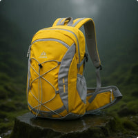 Lightweight Hiking Backpack Water-Repellent Cycling Backpack Mesh Rucksack Front Elastic Lacing
