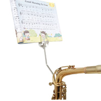 Marching Lyre Metal Music Holder with Clip Clamp-Sheet Music Clip for Instrumentalists