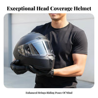 Full-Coverage Headgear High-Strength Shell Double Visor Helmet Removable Washable Liner for Men, Women, Daily Commuting