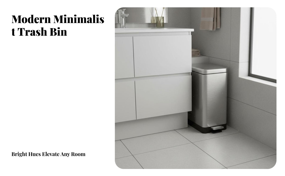 Slim Step Trash Can Hands-Effortless Function Slim Stainless Steel Trash Can Narrow Pedal Bin Large Capacity Foot Pedal Garbage