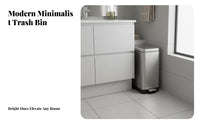 Slim Step Trash Can Hands-Effortless Function Slim Stainless Steel Trash Can Narrow Pedal Bin Large Capacity Foot Pedal Garbage