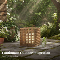 sturdy Wood Frame 4-Piece Woven Patio Set Weather-Resistant exteriordoor Furniture Modern Aesthetic Conversation Group Low Maintenance for Hospitality Businesses, Entertainers, Balcony, Courtyard, Garden, rearyard