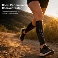 JKN Professional Compression Calf Sleeves for Sports - Thin, Breathable, Quick-Dry Leg Support for Running, Cycling, Tennis