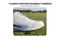 men's Cleated Golf Shoes Comfortable Lightweight Golf Sneakers Full-Day Comfort Breathable Course Shoes for Golfers, Athletes, Outdoor, Driving Range