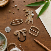 Mother-of-Pearl Inlay DIY Brooch Hairpin Base Material Kit