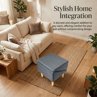 Dog Steps for Bed and Sofa with Foldable Design for Small Portable Pet Stairs with Textile Surface, Lightweight Home Furniture