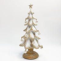 Christmas Resin Ornament with Pearl Design for Living Room Tabletop