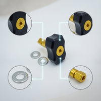 Threaded Cycle Parking Support Part Anodized Parking Support with Washers Compact Kickstand Lightweight for Cyclists