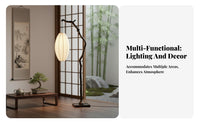 Minimalist Design Tree Branch Floor Lamp Stable and Long-Lasting Textile Lantern Floor Lamp Easy to Assemble Accent Light Flicker-Flickerless for Interior Designers, Homeowners, Students, Study, Corner, Office