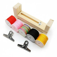 Easy to Use Wood Bracelet Loom Clamp Design DIY Bracelet Braiding Stand Polished Surface Cord Weaving Frame