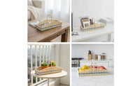 Handheld Basket with Handle Handwoven Woven Basket with Handle Sturdy for Tabletop