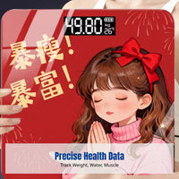 Body Fat Scale, Smart Digital Bathroom Scale, Accurate Weight Measurement, Home Fitness, Rechargeable 2025