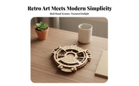 3D Wooden Puzzle Calendar Creative Gift DIY Mechanical Calendar Moving Gears Cut Wood Model for Adults, Hobbyists, Home Decor, Office