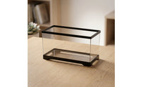 Turtle Tank with Base Clear Open-Top Turtle Enclosure Aquarium Sleek-Profile Reptile Habitat Rectangular for Tabletop, Bedroom