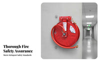 National Standard Compliant Fire Hose Reel 3C Certified Wall Mounted Fire Hose Reel All Copper Nozzle Thickened Steel Plate Base for Property Managers, Business Owners, Building Administrators, Commercial Buildings, Factories, Warehouses, Schools