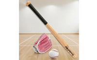 4 Pieces Wrapped Handle Children's Baseball Set Stitched Starter Baseball Kit Laced Hitter Glove Set Soft