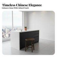 Round Shape Chinese Drum Stool Traditional design Accent Seat Space-Saving Indoor Furniture Oriental-inspired Design for Homeowners, Decor aficionados, Dining Room, Bar Area, Entryway, Bathroom