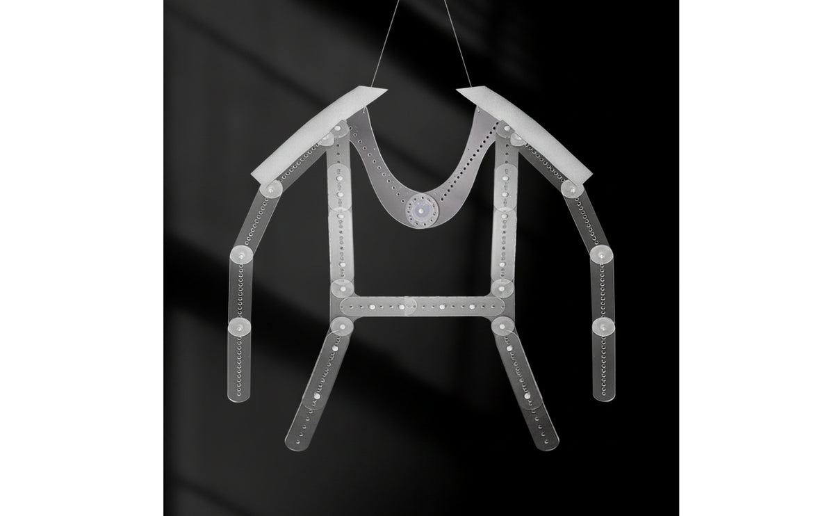 Clear Adjustable Garment Display Hanger Convertible Poseable Clothing Hanger for Photographers